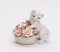 Ceramic Kitten With Flowers Pot Figurine, Home Décor, Gift for Her, Gift for Mom, Spring Décor, Cat Lover Gift